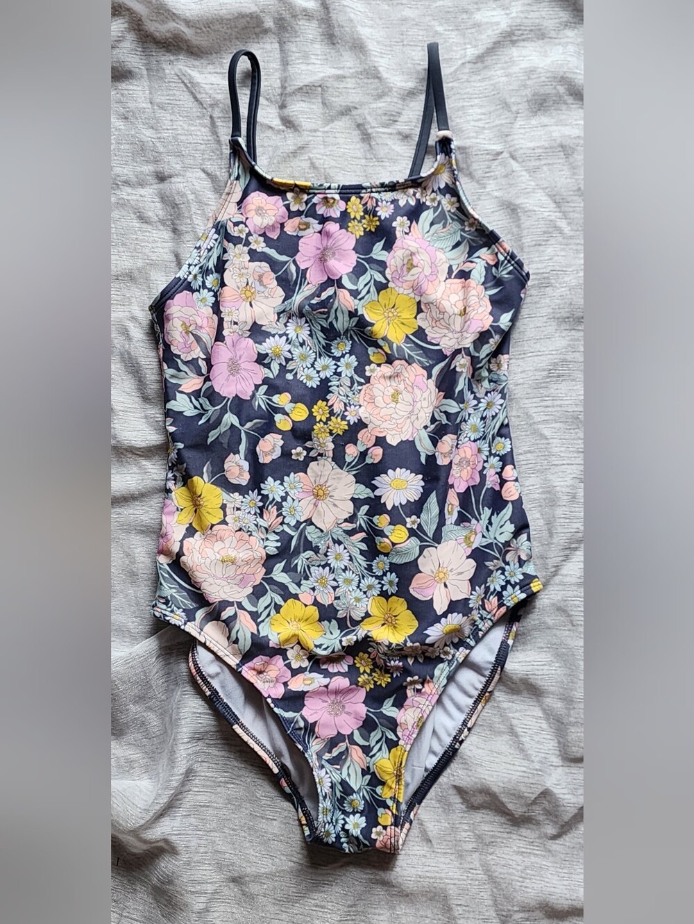 Girls Size 14-16 One Piece Swimsuit By Art Class, Floral Print, Cross Back